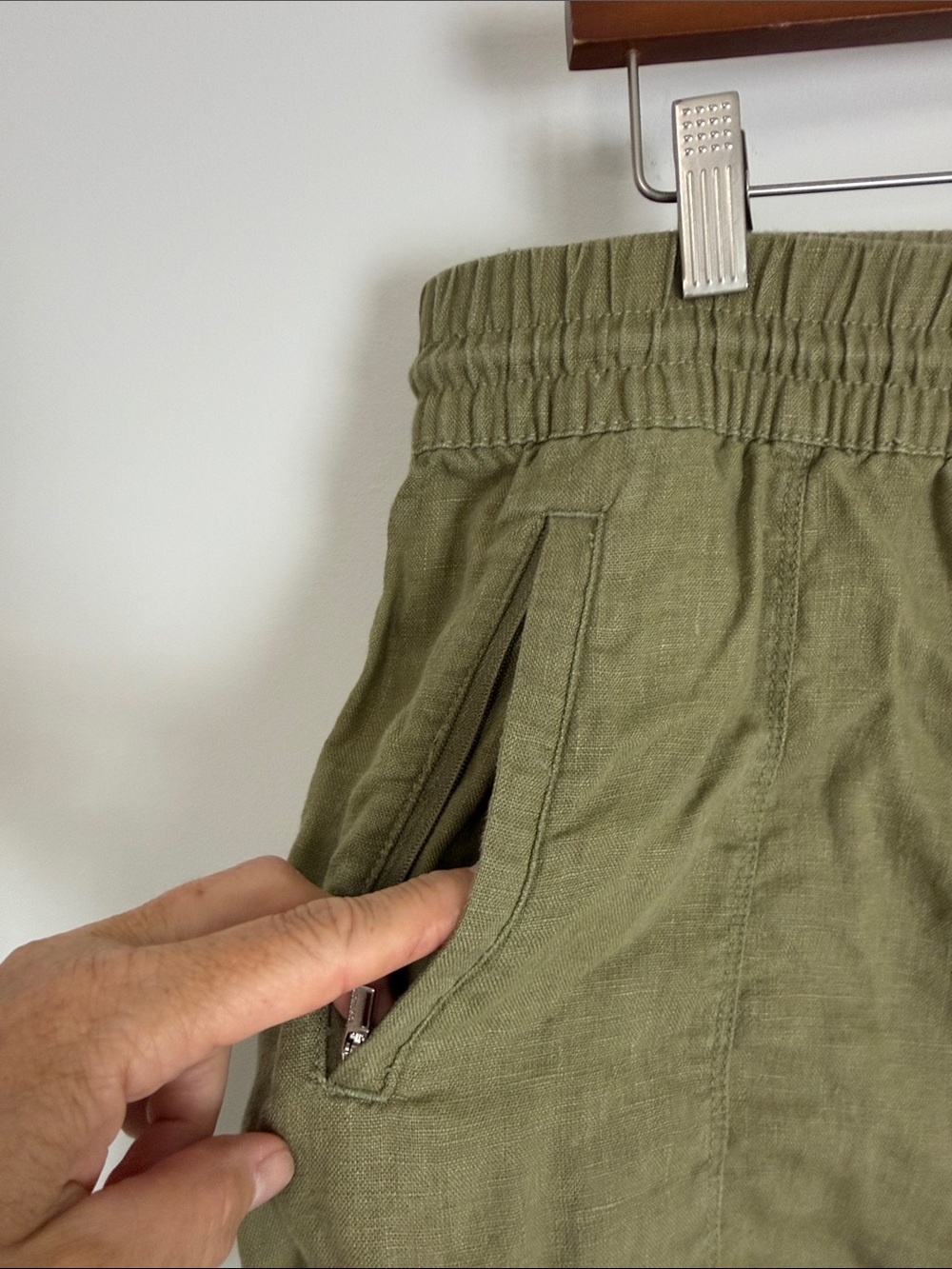 Athleta Olive Green Drawstring Athletic Shorts - Picture 2 of 5
